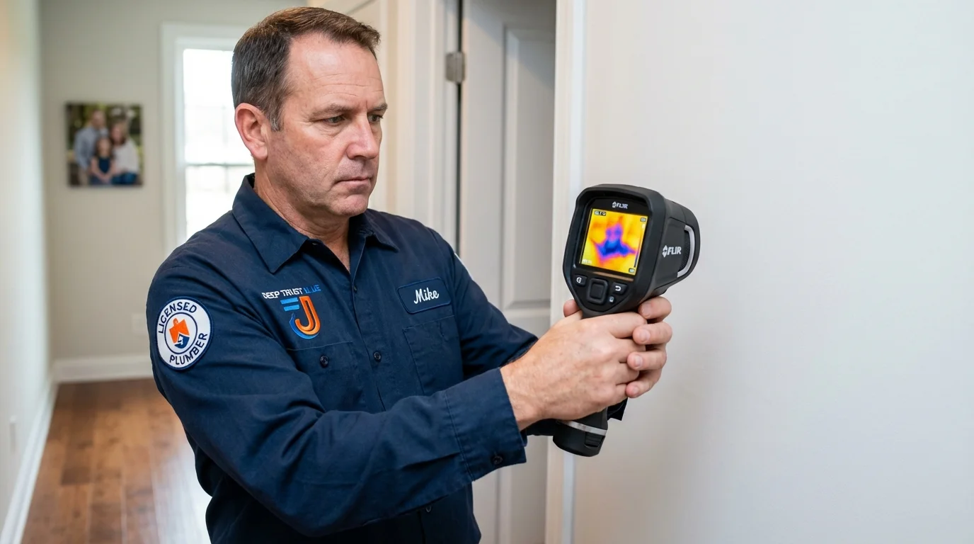 Thermal imaging leak detection by Johns Plumbing LLC in Hayti